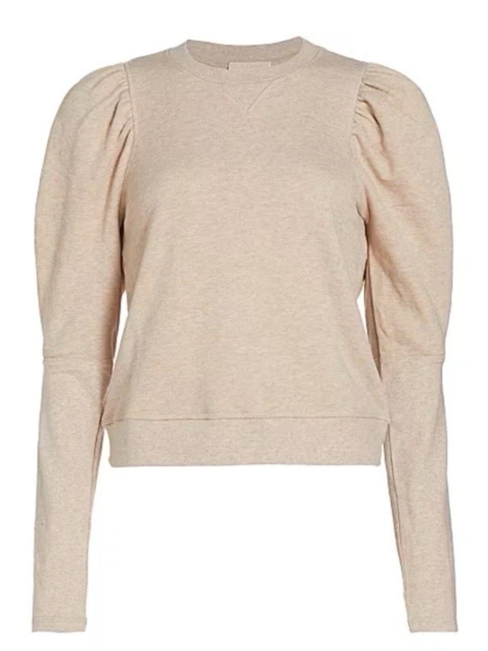 Ulla Johnson Philo draped sleeve sweatshirt cream heather size Medium